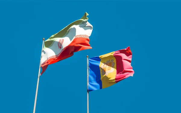 Ran Andorra Bayrakları Sanat Eseri — Stok fotoğraf