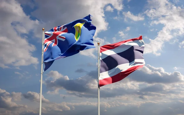 Drapeaux Des Îles Turques Caïques Thaïlande Oeuvre — Photo