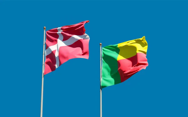 Flags Denmark Benin Artwork — Stock Photo, Image