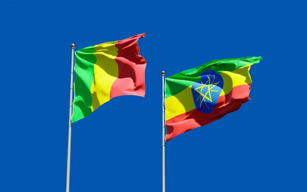 Banderas Malí Etiopía Obras Arte —  Fotos de Stock