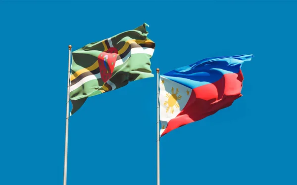 Drapeaux Des Philippines Dominique Oeuvre — Photo