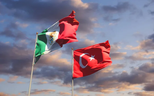 Bandeiras Turquia Turquia Obra — Fotografia de Stock