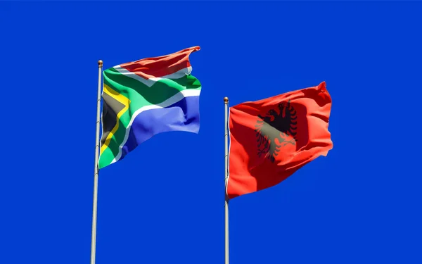 Flagi Sar Afryki Albanii Obrazy — Zdjęcie stockowe