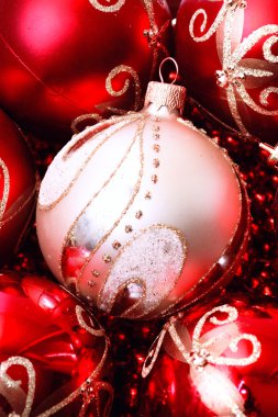 Noel dekorasyon kırmızı ve beyaz coloures