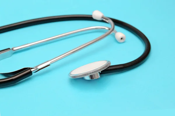 Medical Stethoscope on a blue background — Stock Photo, Image