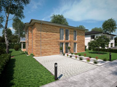 güzel modern ev. 3D render