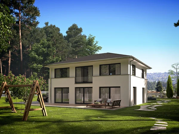 Moderna casa a schiera. rendering 3d — Foto Stock