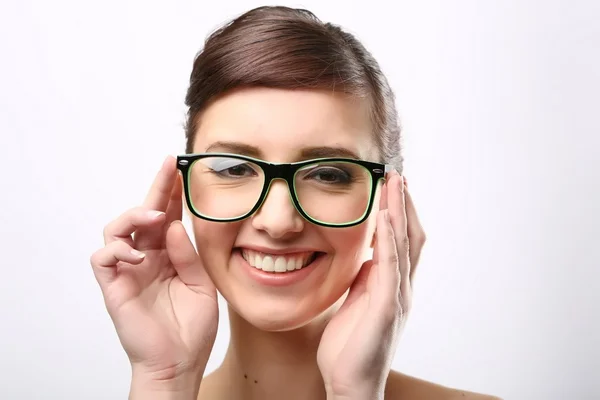 Young crazy nerd woman — Stock Photo, Image