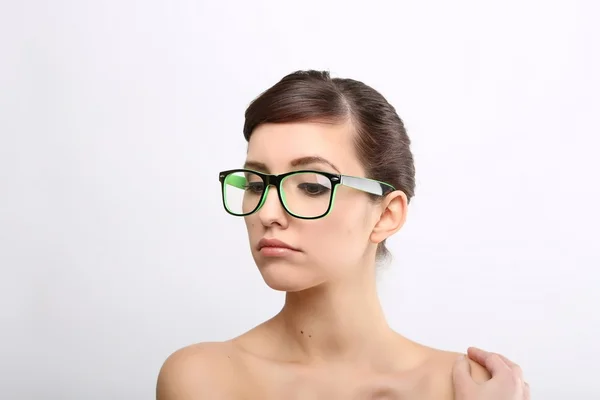 Young crazy nerd woman — Stock Photo, Image