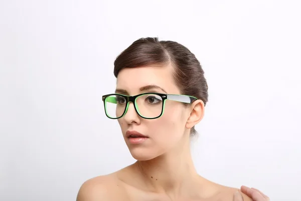 Young crazy nerd woman — Stock Photo, Image