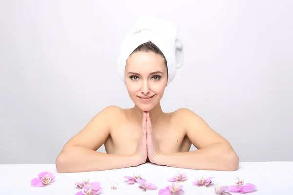 Beautiful Happy Spa Girl — Stock Photo, Image