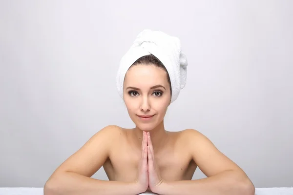 Beautiful Happy Spa Girl — Stock Photo, Image