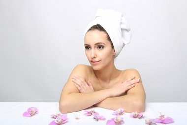 Güzel mutlu Spa kız