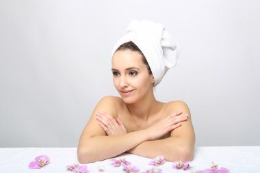 Güzel mutlu Spa kız