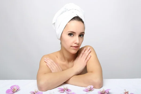 Beautiful Happy Spa Girl — Stock Photo, Image