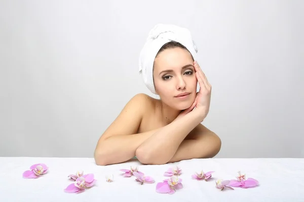 Bella felice spa ragazza — Foto Stock