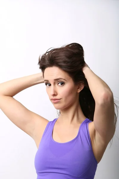 Retrato de chica de belleza con cabello largo . — Foto de Stock