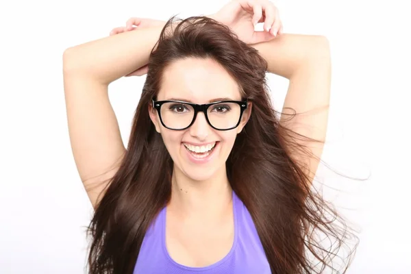 Retrato de chica de belleza con cabello largo . — Foto de Stock