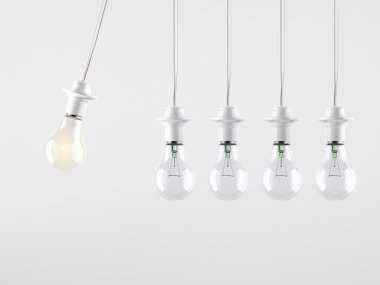 Light bulb, isolated, Realistic photo image clipart