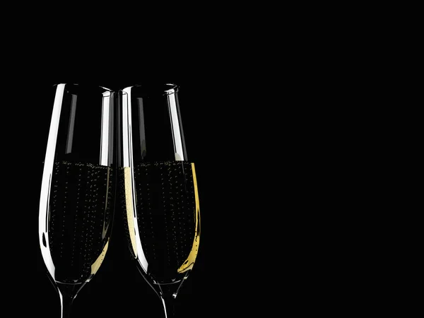 Twee glazen champagne. — Stockfoto