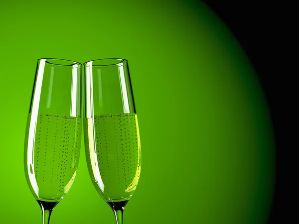 Two glasses of champagne — Stock Photo, Image