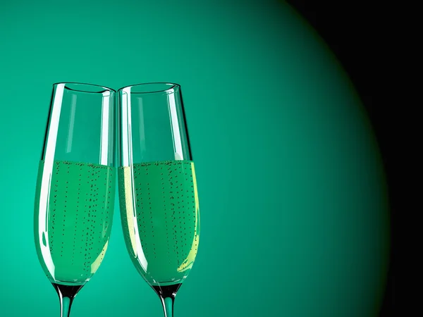Two glasses of champagne — Stock Photo, Image