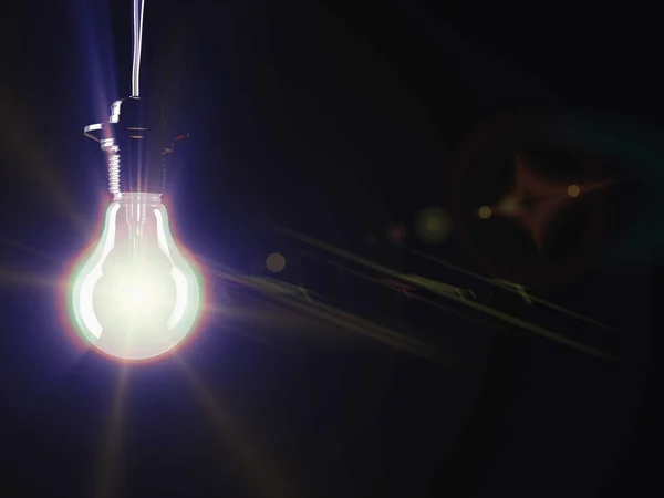 Verlichte fluorescerende lamp — Stockfoto