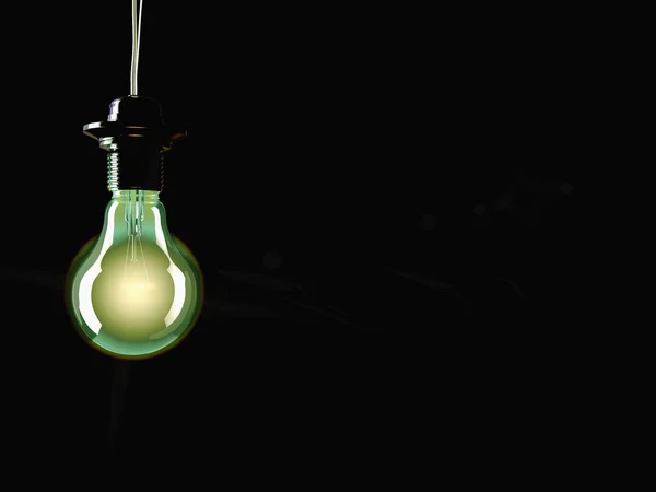 Освещенная флуоресцентная лампочка — стоковое фото