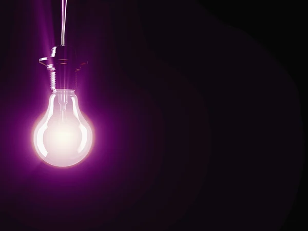 Belysta fluorescerande lampa — Stockfoto