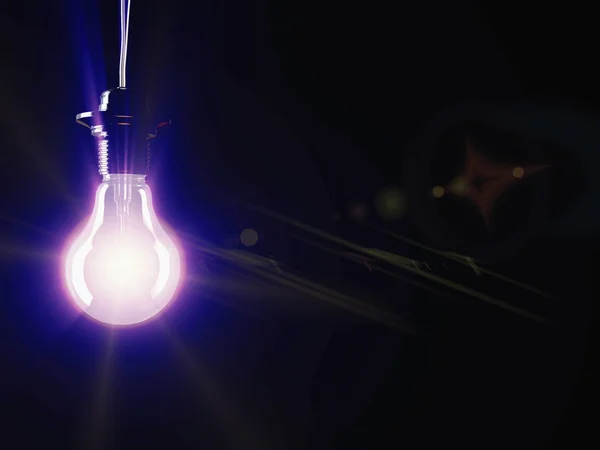 Işıklı floresan ampul — Stok fotoğraf