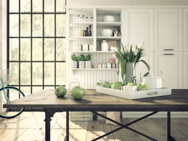 demet Lale bir tablo. 3D render