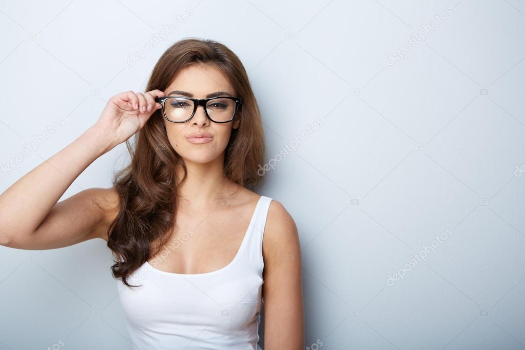 woman in glasses