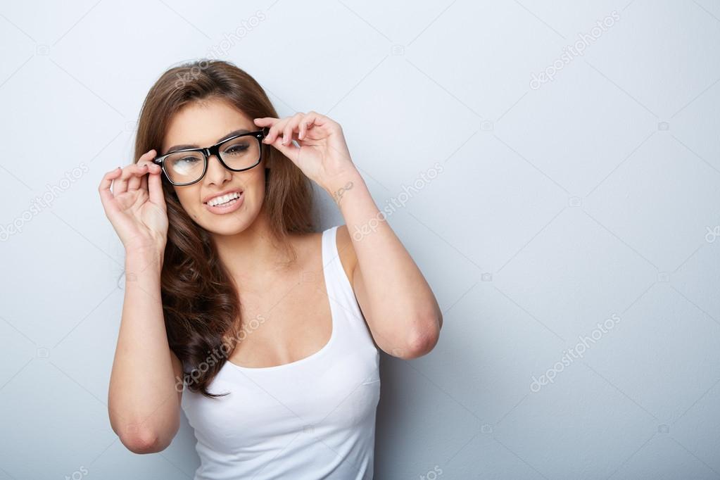 woman in glasses