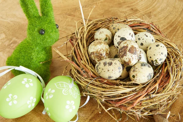 Húsvéti tojás fa alapon — Stock Fotó