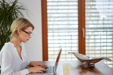 mooi meisje met een laptop