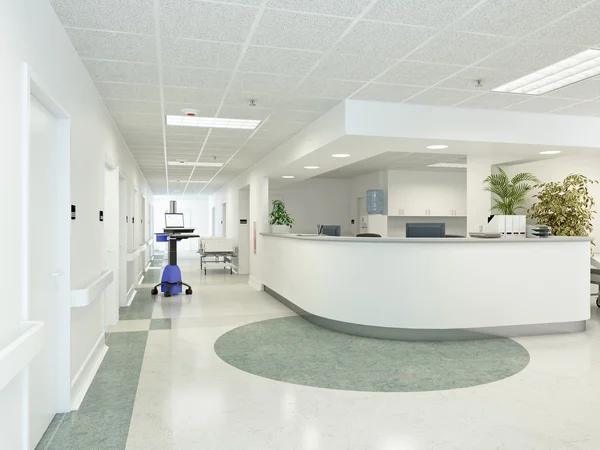 Hastane. 3D render — Stok fotoğraf