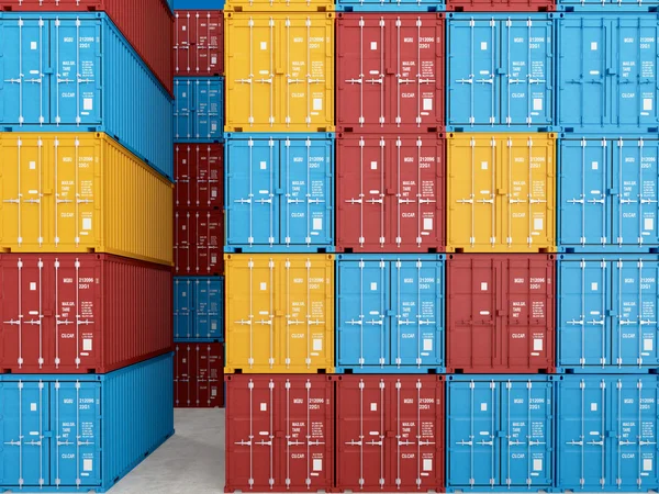 Container. 3D-Darstellung — Stockfoto