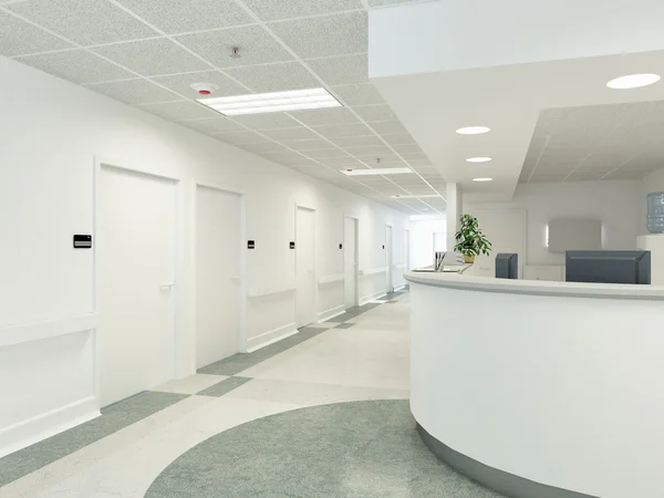 Sjukhuset. 3D-rendering — Stockfoto