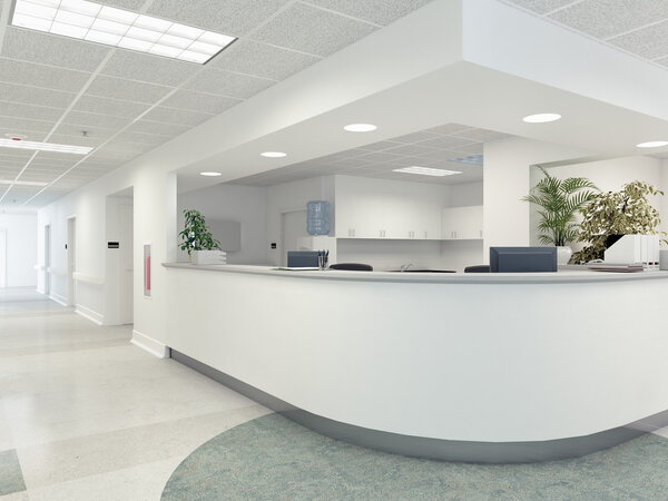 Больница. 3d-рендеринг
