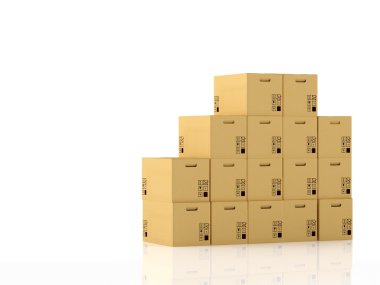 Hareketli Kutular. 3D render