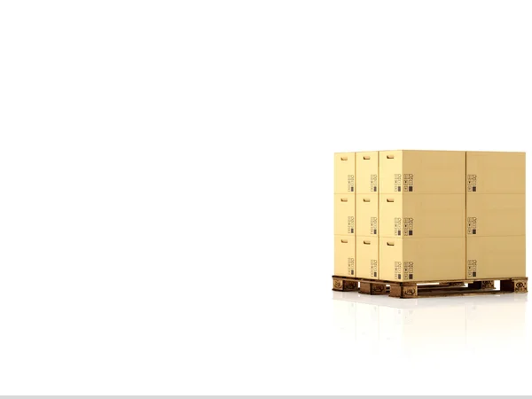 Moving boxes. 3d rendering — Stock Photo, Image