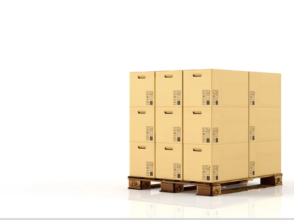 Moving boxes. 3d rendering — Stock Photo, Image