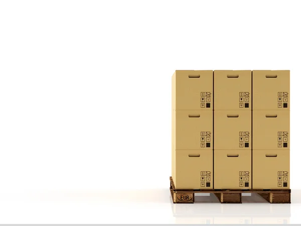 Moving boxes. 3d rendering — Stock Photo, Image