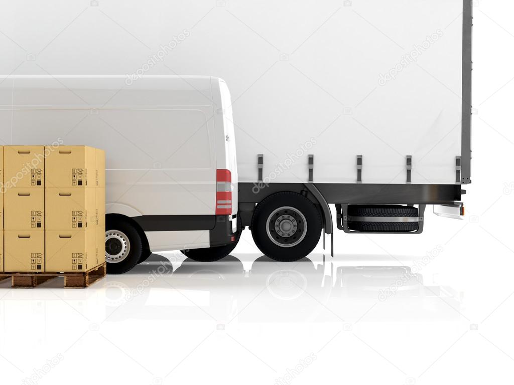 Logistic. 3d rendering