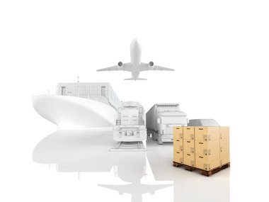 Kargo farklı türleri. 3D render