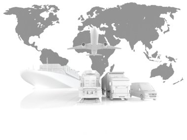 Kargo farklı türleri. 3D render