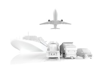 Kargo farklı türleri. 3D render