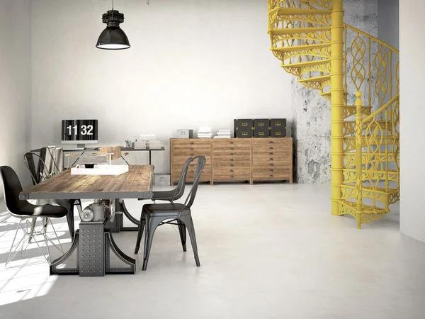 Sarmal merdiven. 3D render