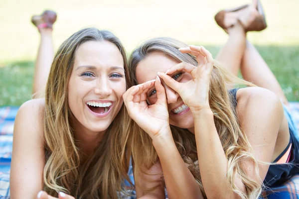 Two Female Friends Stock Photo