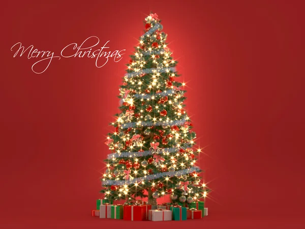 Albero di Natale sfocato. rendering 3d — Foto Stock